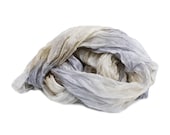 grey silk scarf - Paris -  ecru, cream, beige, light grey, grey silk scarf.