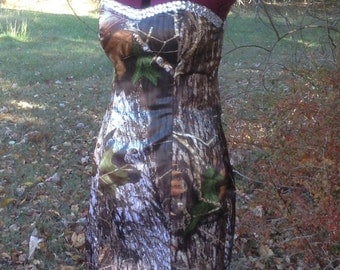 CAMO Prom Dress with Rhinestones