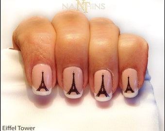 Eiffel Tower Nail Decal Paris nail art Eiffel nail wrap design by NAILTHINS