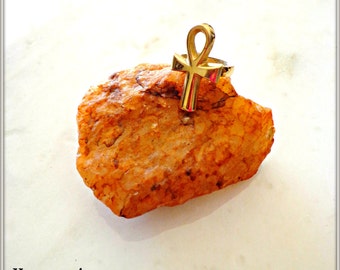 Solid Brass Egyptian Ankh Ring, Statement Ring