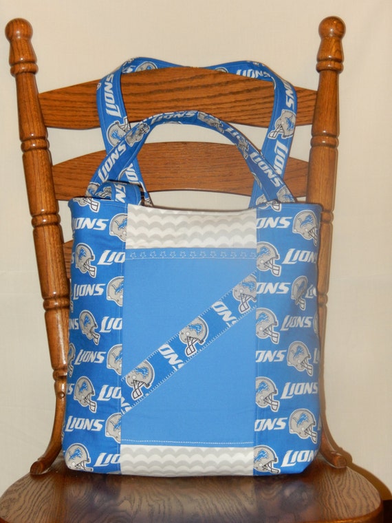 Detroit Lions handmade tote bag by SewAnnies on Etsy