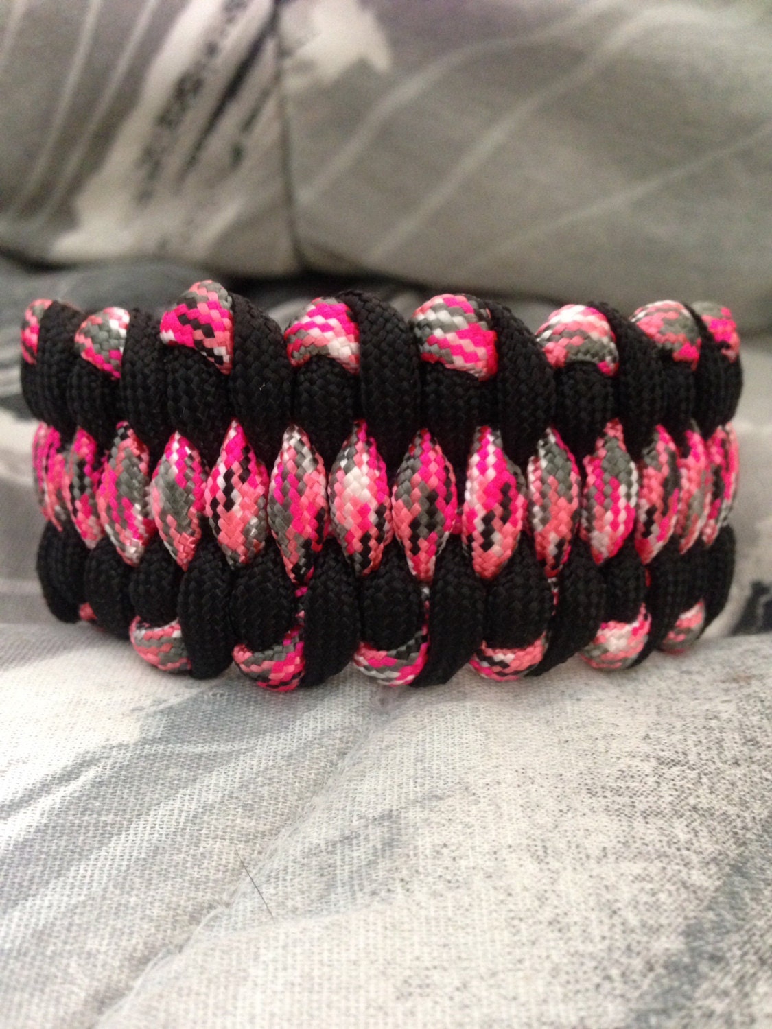 Breast Cancer Paracord Bracelet