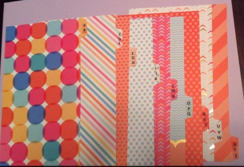 9 tab Alphabet Personal size Dividers by KBSDesignsnCreations