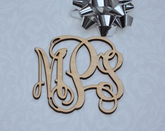 5 inch Wooden Monogram Letters Great for Chrismas Ornaments & Decorating Options