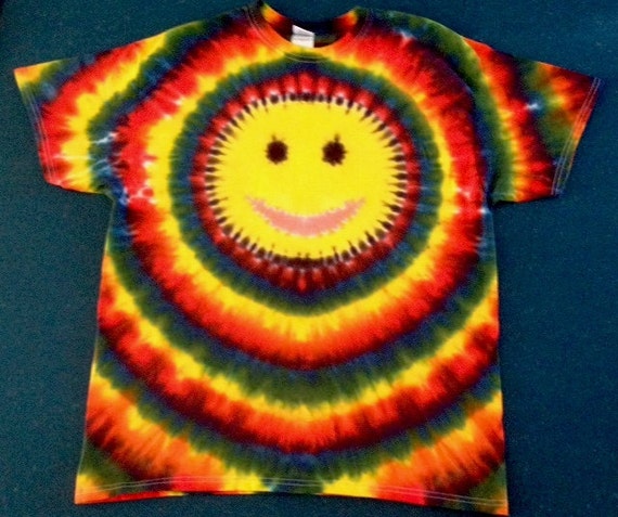 Smiley Face Tie Dye Shirt tye die FREE SHIPPING