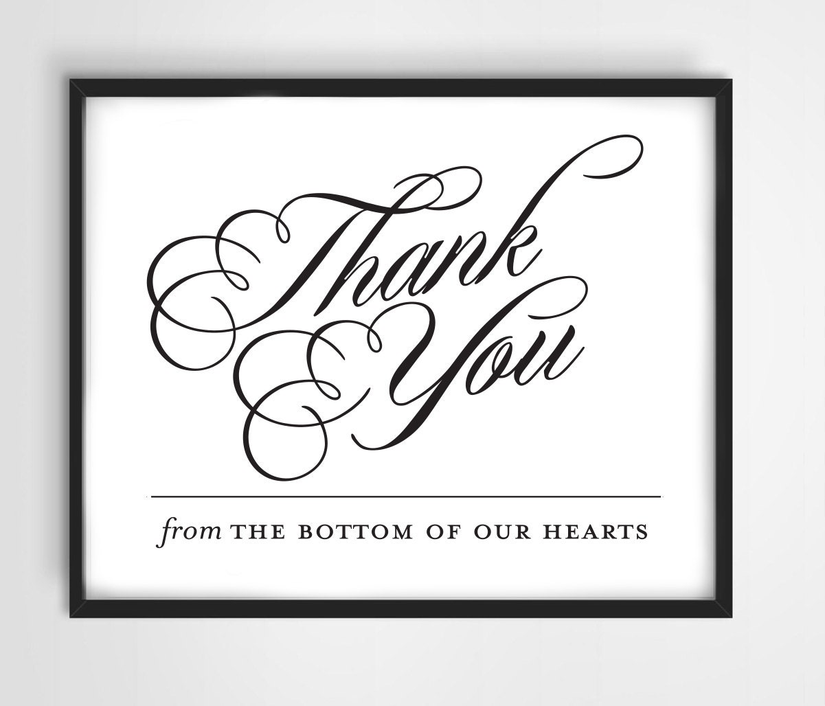 Printable Thank You Guest Thank You sign Wedding by P27Creative