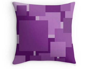 Purple Pillow, Purple Throw Pillow, Purple Geometric Pillow, Purple Pillow Cover, Purple Pillow Case, Purple Bedroom, Purple Decor, Purple