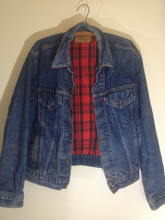 levi's red denim jacket mens