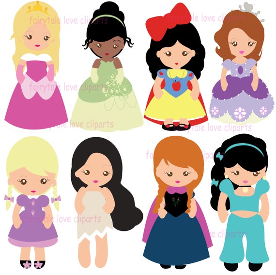 Items similar to Princess 1 digital clipart for personal and commercial ...