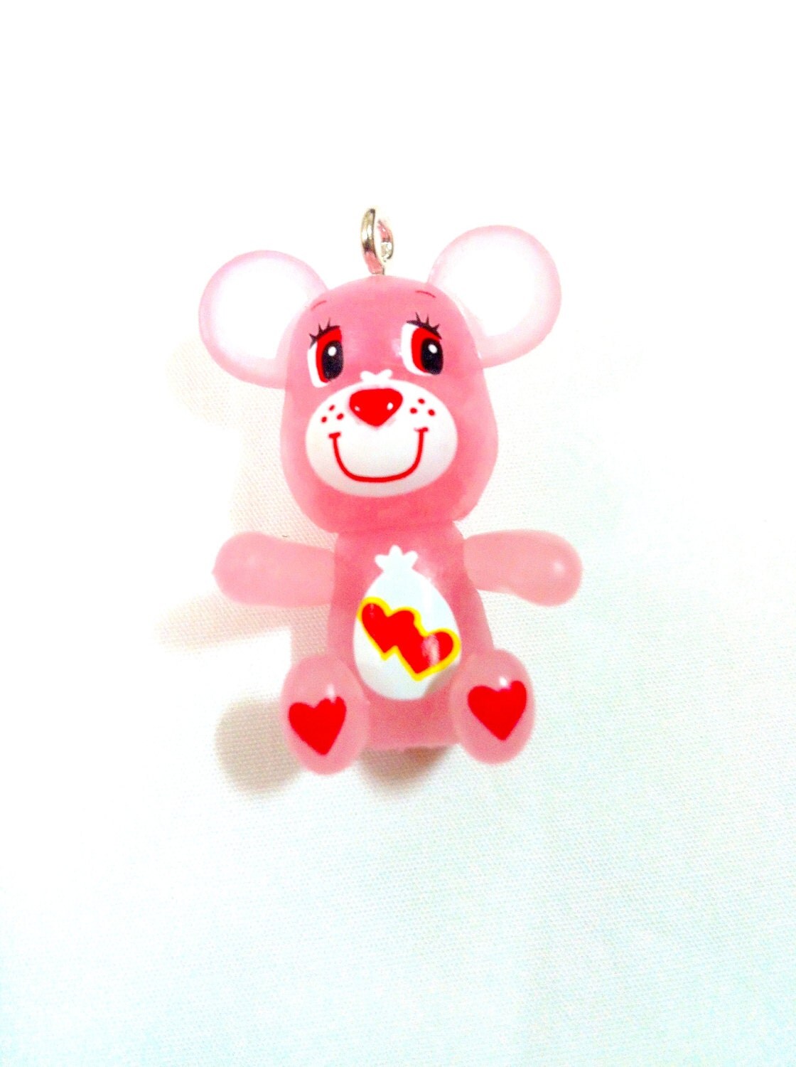 pink care bear with heart and star