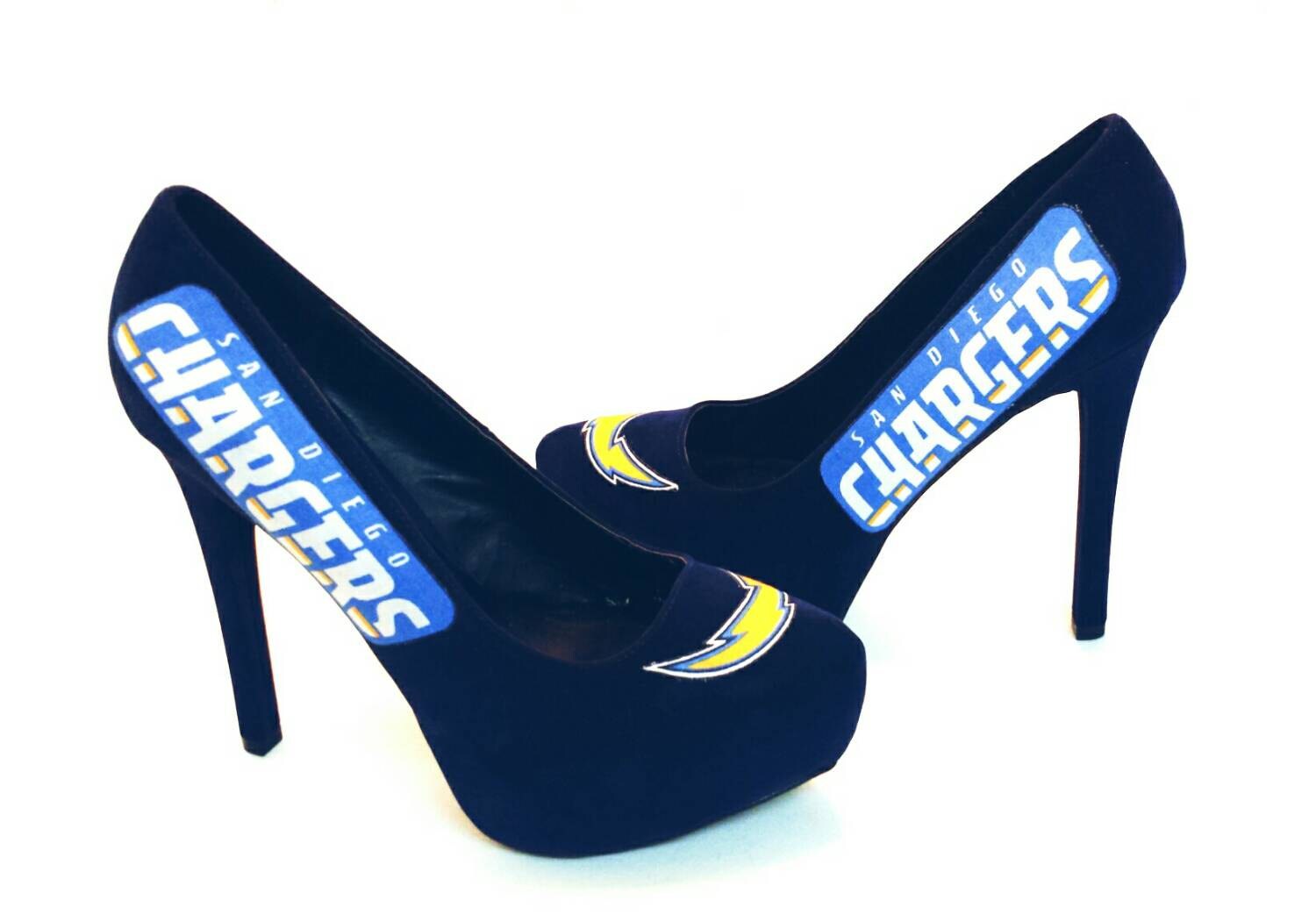 San Diego Chargers High Heel Shoes by BellaReyna2012 on Etsy