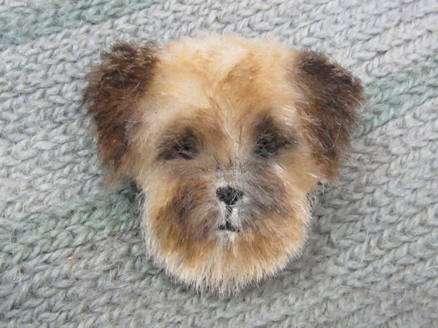 Border Terrier Hund Welpe Mohair Plüsch Stoff Miniatur Tier