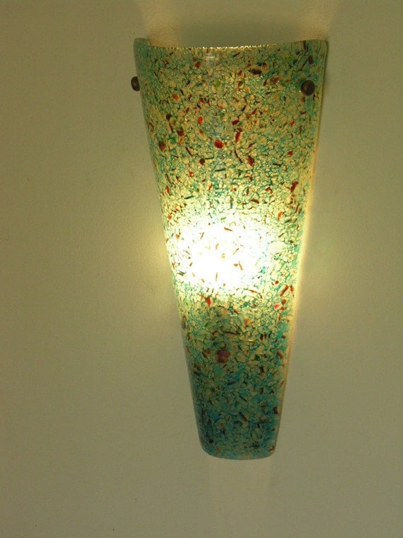 Items similar to unique wall lighting, fused glass wall art, wall lighting fixture, atmosphere ...