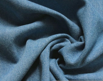 Fabric pure cotton denim Jeans light blue prewashed soft