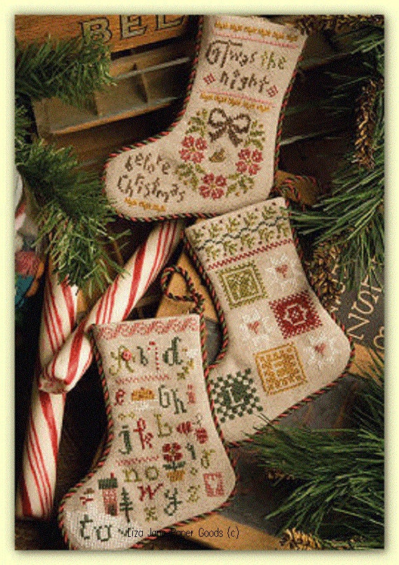 Lizzie Kate Cross Stitch Chart Flora McSample 2013 Stockings