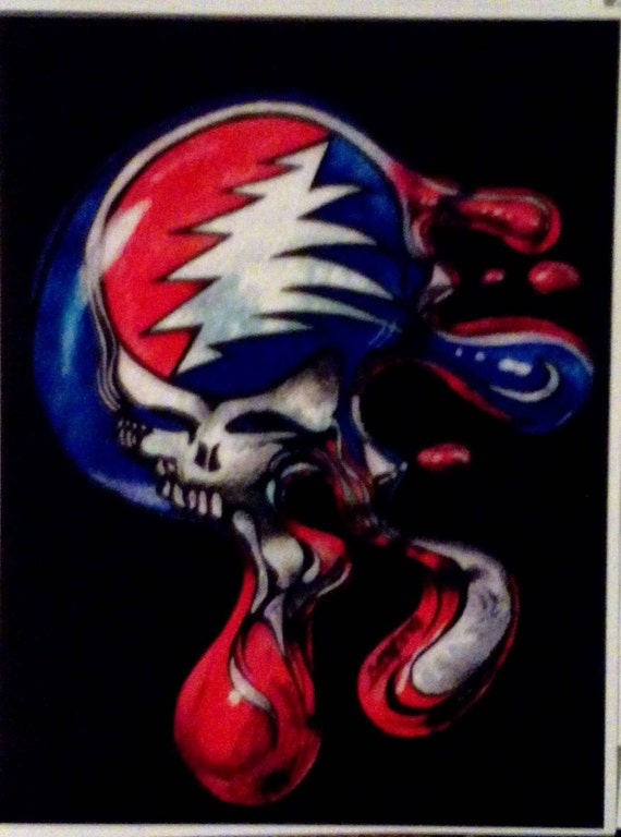 Grateful Dead Melting Steal Your Face laminated print
