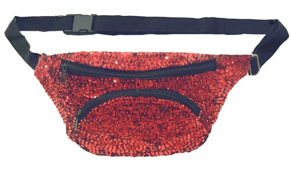 Red Sequined Fanny Pack