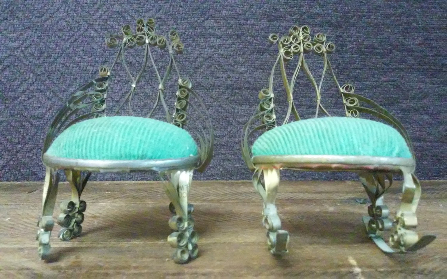 Vintage Tin Can Tramp Art Doll Furniture