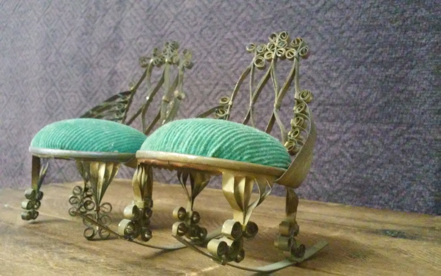 Vintage Tin Can Tramp Art Doll Furniture by theuglyottoman on Etsy