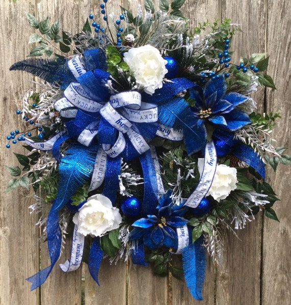 Luxury University of Kentucky Christmas Door Wreath with