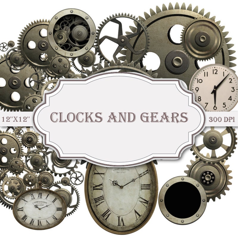 steampunk clock clipart - photo #21