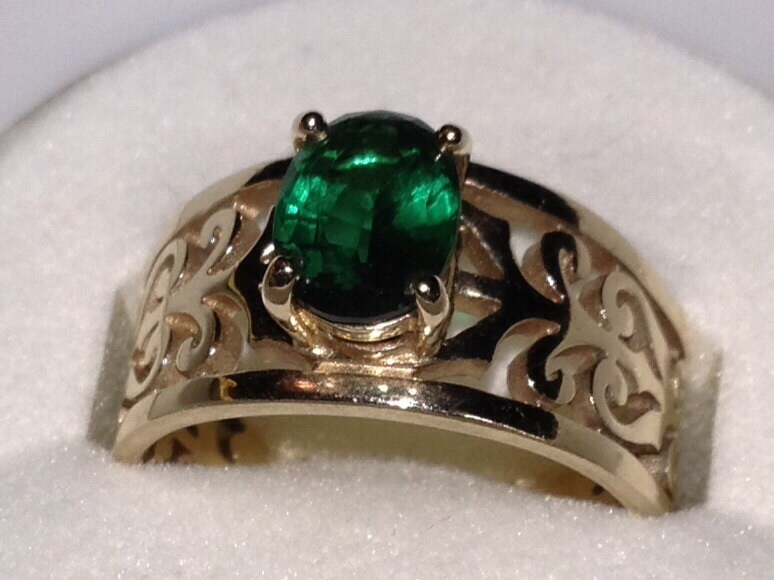 James Avery Adoree Emerald Ladies Ring 14kt Gold