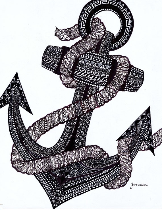 Tribal Anchor Print