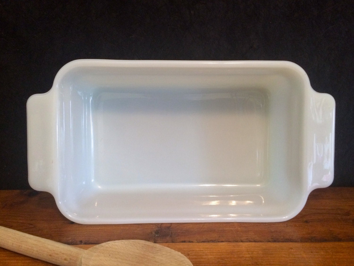 Vintage Fire King Milk Glass Loaf Pan Mid by EnchantedWestVintage