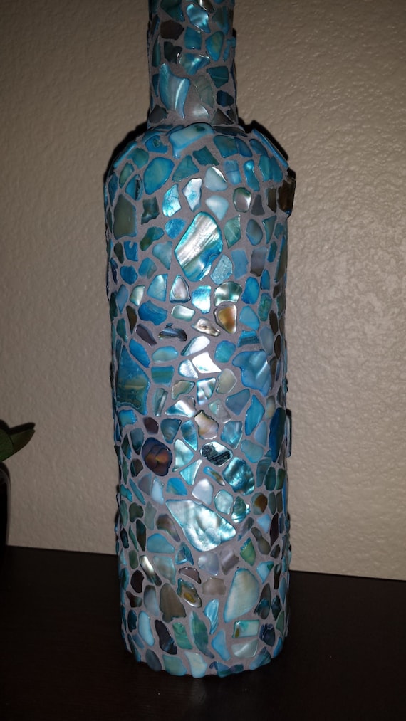Decorative lighted wine bottle by Romeolynns on Etsy