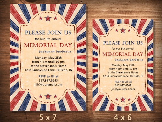 Veterans Day Invitations Printable 6
