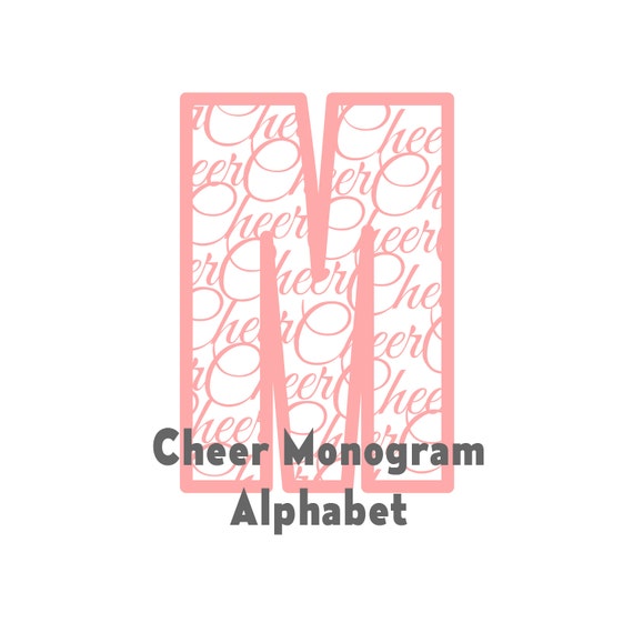 Download Cheer Monogram Alphabet SVG STUDIO Ai EPS Scalable Vector