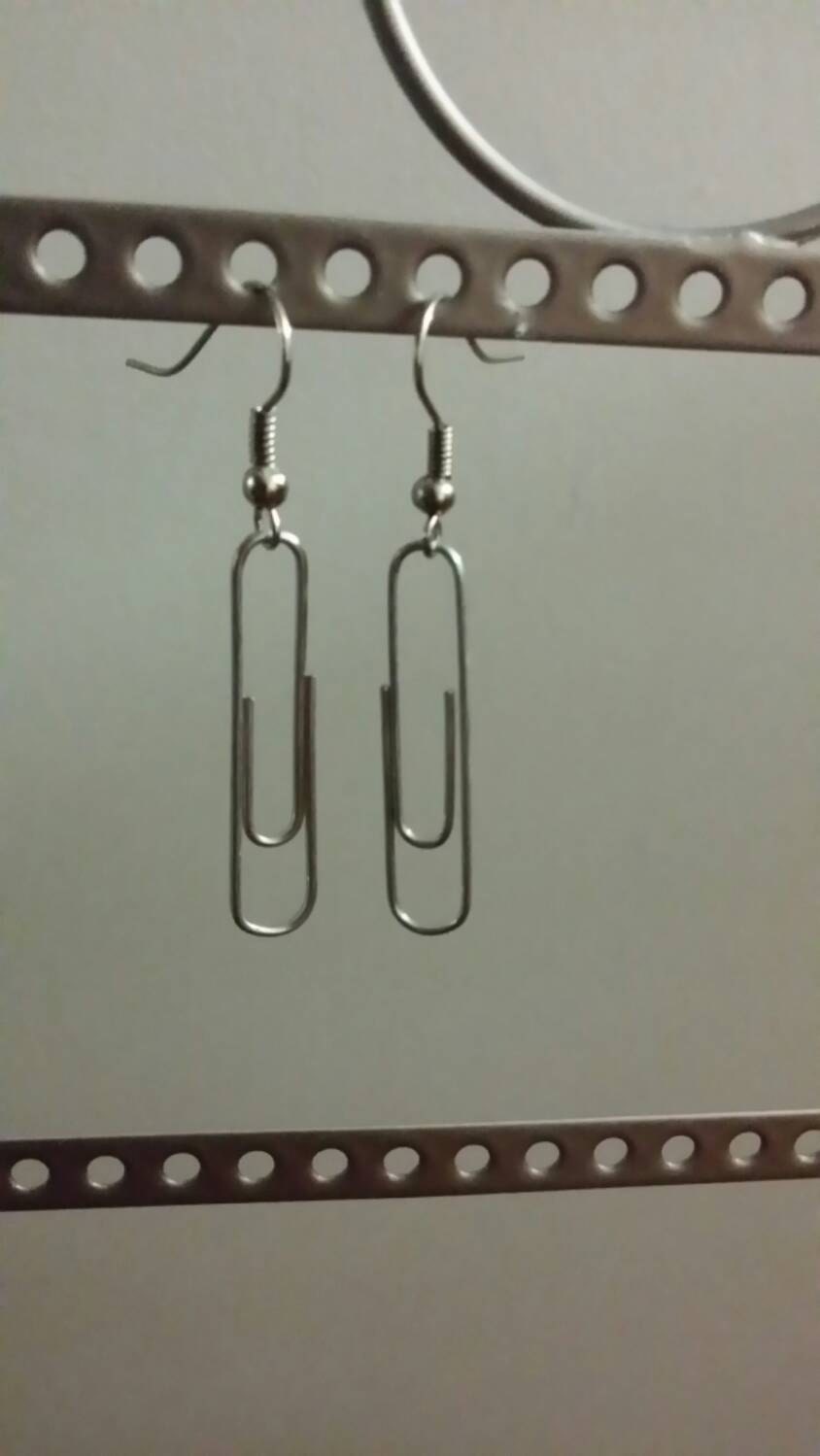 Paper Clip Earrings by DTKJewelry on Etsy
