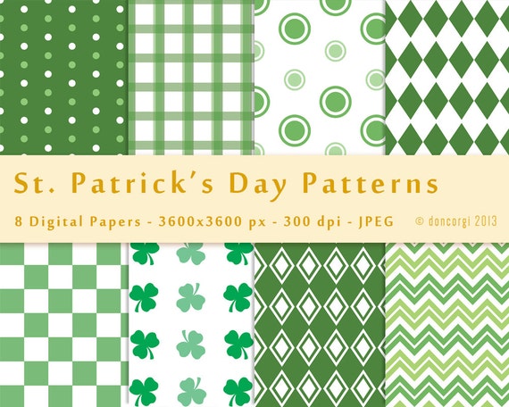 free st patricks day digital paper