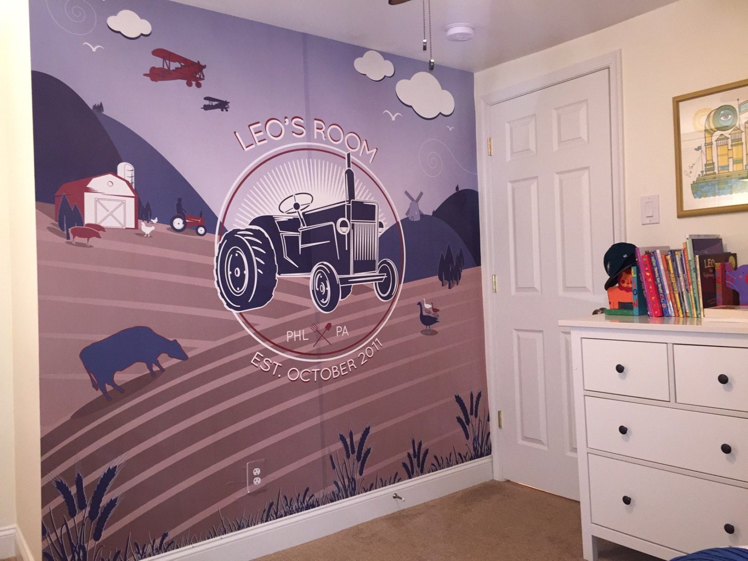 Custom Boy's Wallpaper Wallmural Personalized by KidsCustomWalls