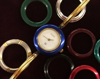gucci bangle watch interchangeable bezel