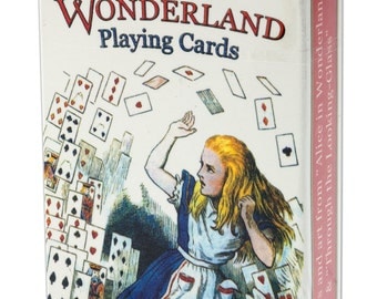 Alice In Wonderland Playing Cards - Red Back Deck