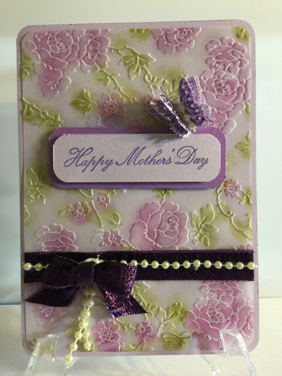 Mothers Day Greeting Card Handmade Elegant By Cwenselcreations