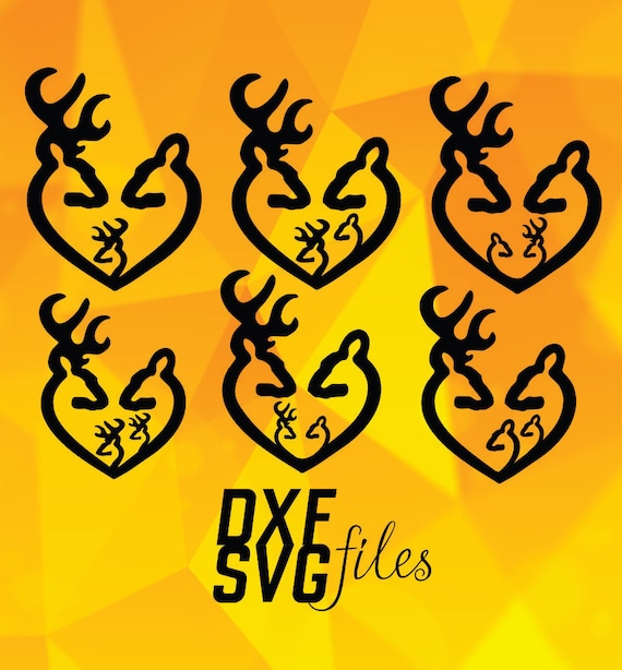 Download 16 Deer Family Silhouettes DXF and SVG files by dxfsvg on Etsy
