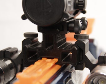 3D Printed – Nerf to Picatinny 90Degree Tri Mini Extension Rail for Nerf Gun