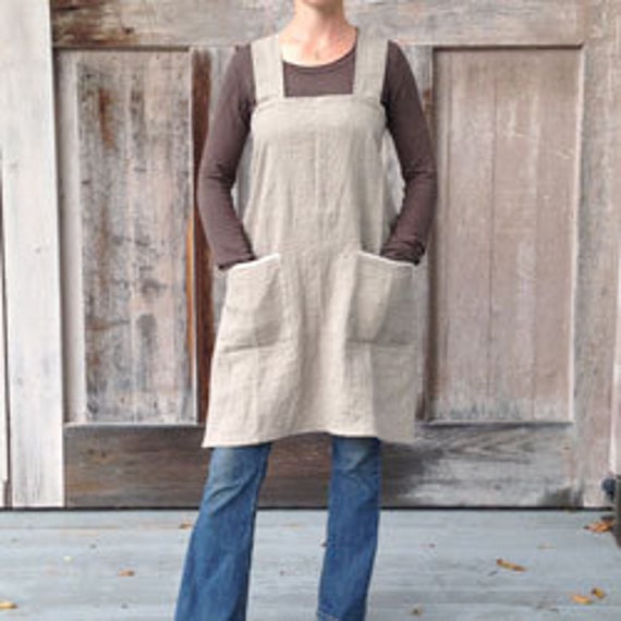 linen pinafore apron