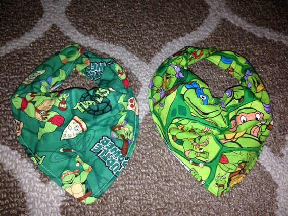 Super Cool Ninja Turtle Bandana bib set