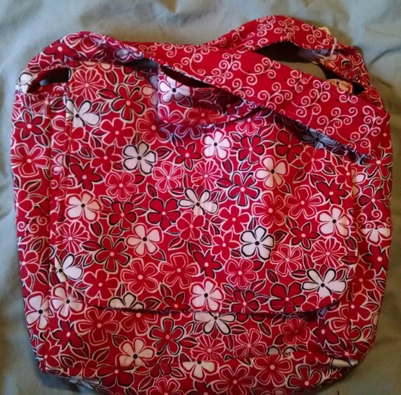 Items similar to Floral messenger bag on Etsy