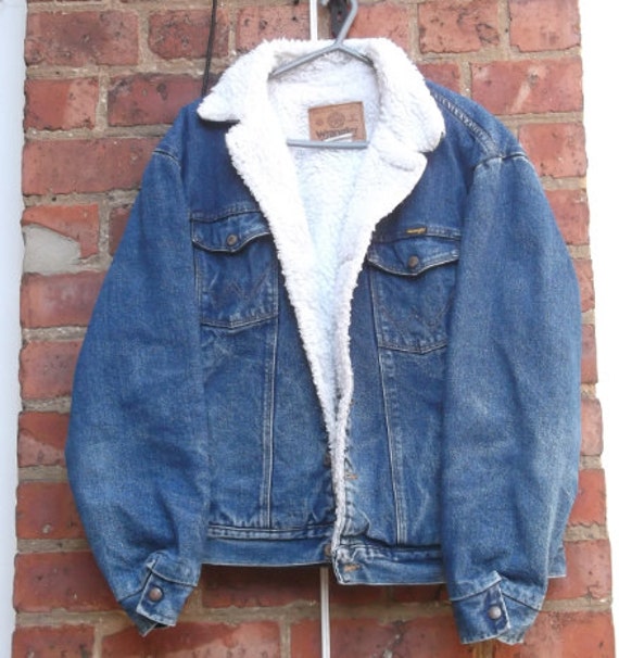 Vintage Wrangler fleece lined denim jacket