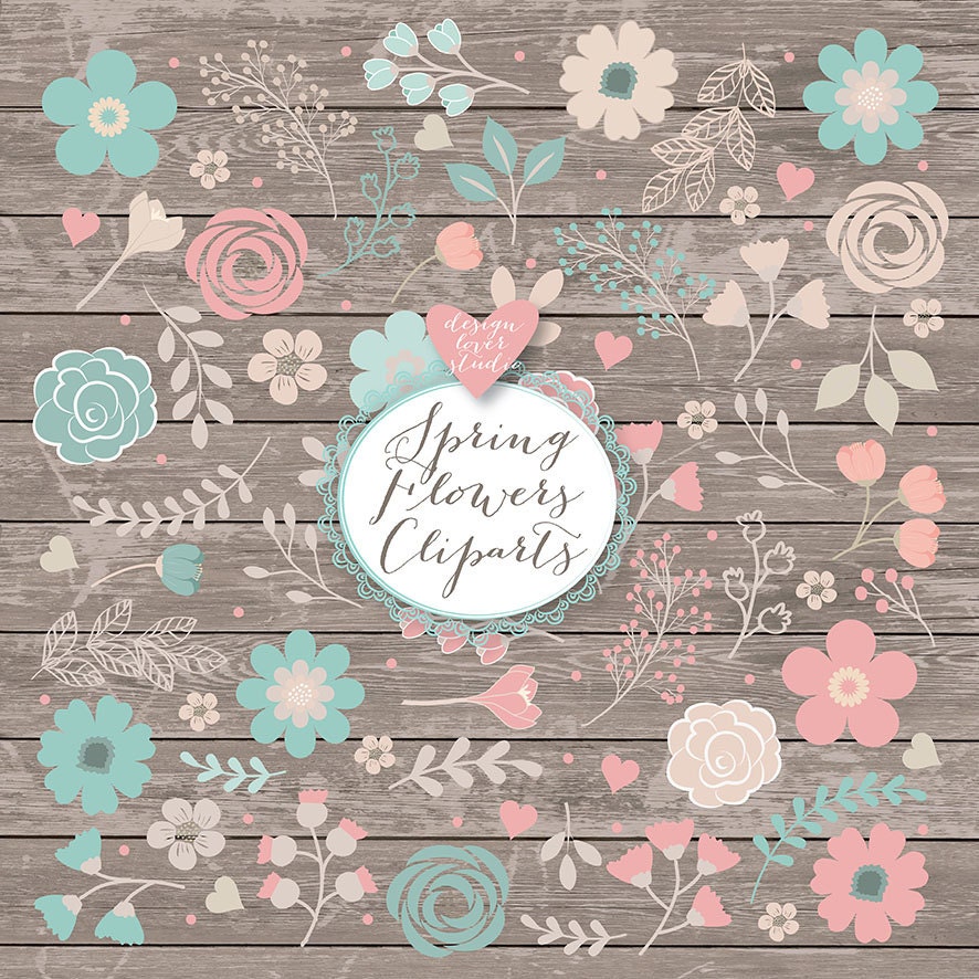 Premium Rustic wedding clipart shabby chic clipart Hand 