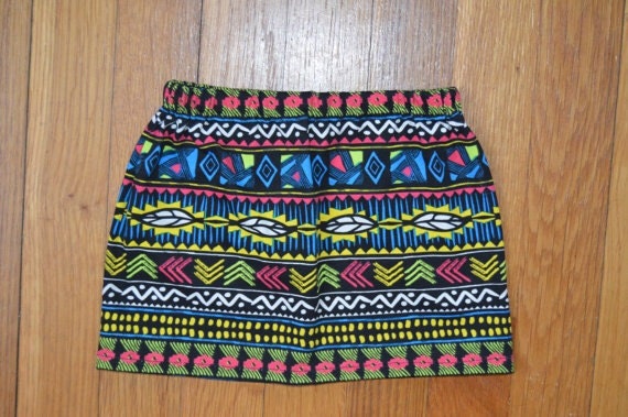 Bright Aztec Skirt by AvasVivaciousApparel on Etsy