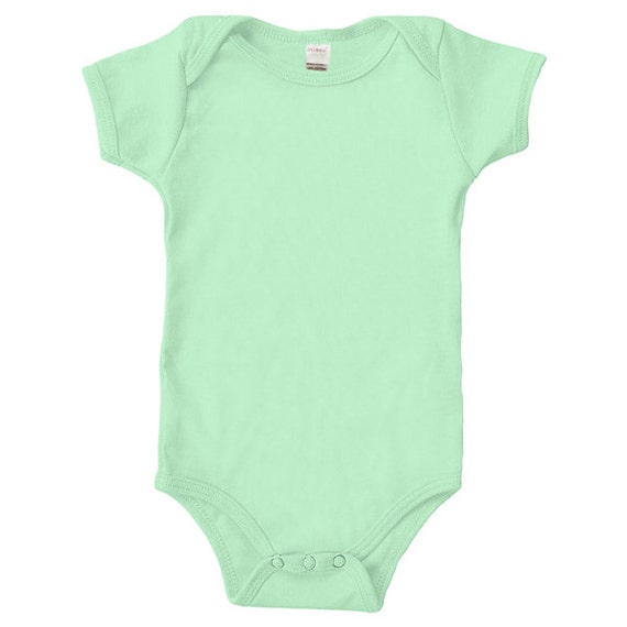 Mint Green Baby Bodysuit Blank CLEARANCE For Embroidery