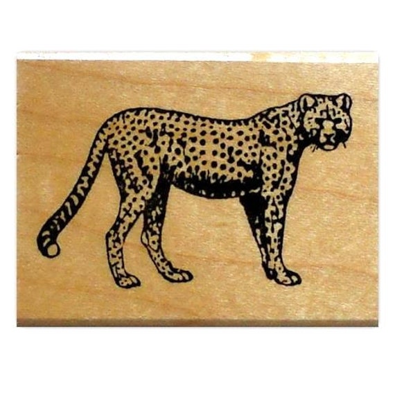 CHEETAH mounted African rubber stamp animal big cat Africa