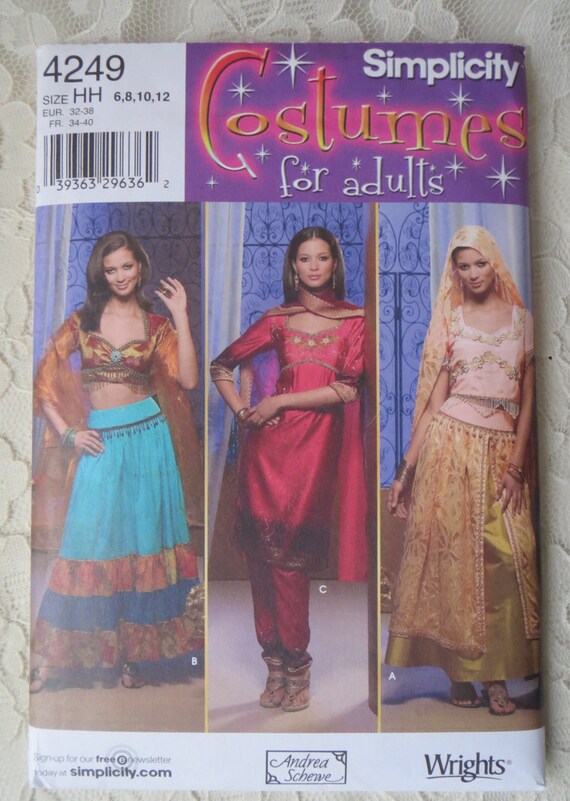 Simplicity 4249 Sewing Pattern Belly Dancing Costume by dreamy1