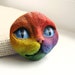 Rainbow Cat Face Cab Bright Colorful Polymer Clay Cabochon Kitty Animal Pet Blue Purple Red Orange Yellow Green 3358