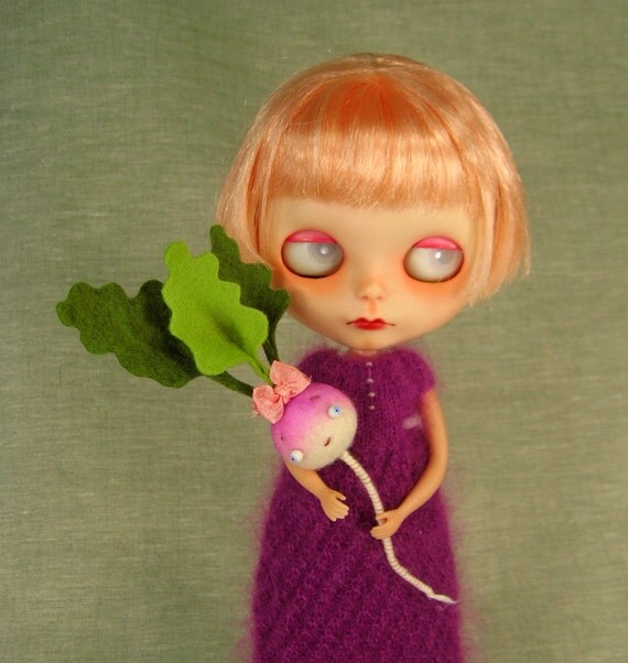Happy Turnip Girl Anthropomorphic Toy for Dolls MADE TO ORDER